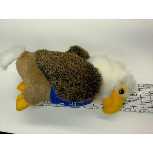 Bald Eagle Plush Logo Bear 12 Inch Point Eagles Removable Blue Shirt Stuffed - Picture 9 of 9